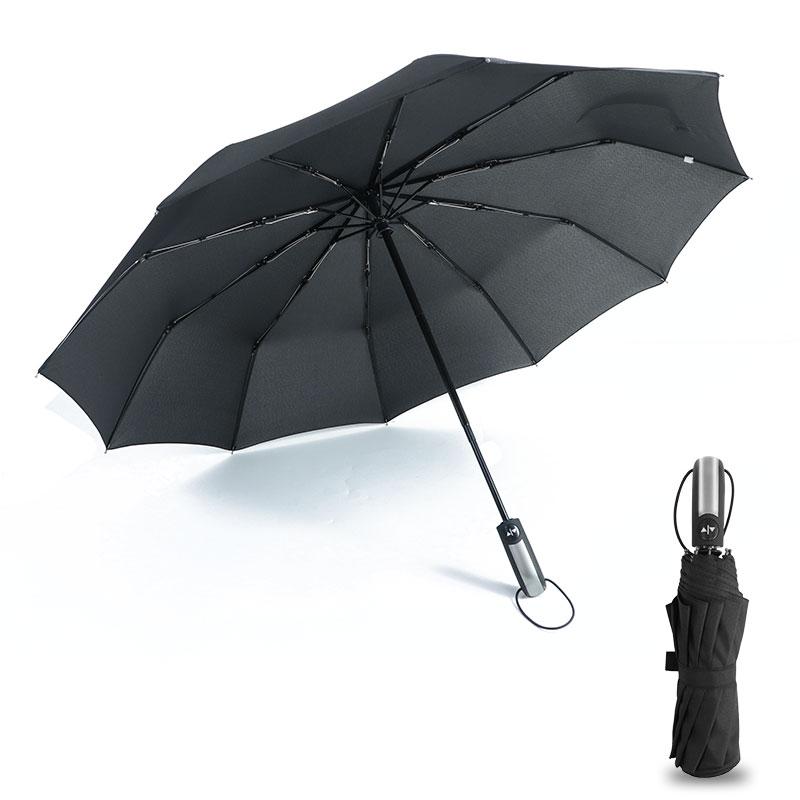 Wind Resistant Folding Automatic Umbrella Rain Women Auto Luxury Big Windproof Umbrellas Rain For Men Black Coating 10K Parasol