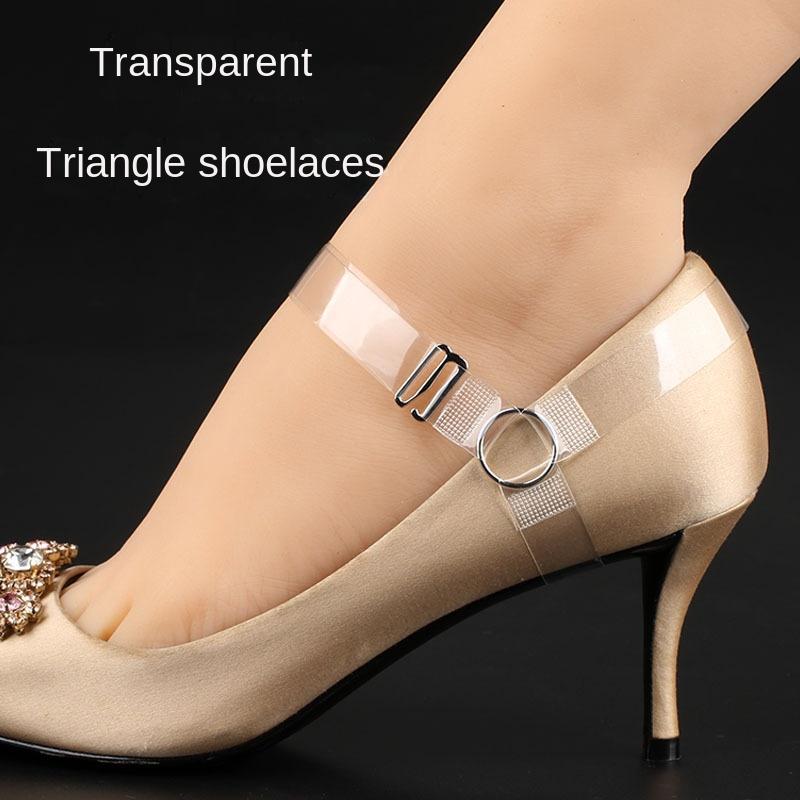 Fashion 1Pairs 10 Mm Invisible High Heels Bundle Shoelace Elastic High Heel Anti Slip Strap Women Anti-loose Shoelaces Shoes Accessories
