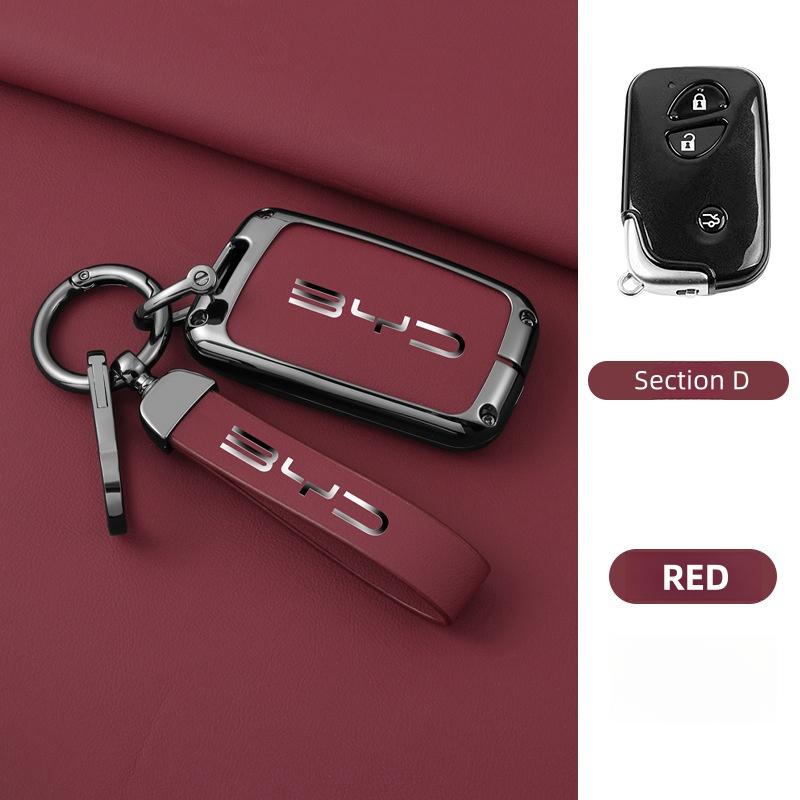 Чехол-брелок из цинкового сплава для автомобиля BYD Song Pro Plus Max Dmi EV Seal Dolphin 2022 2023 2024 Аксессуары для сумки-брелока дистанционного управления