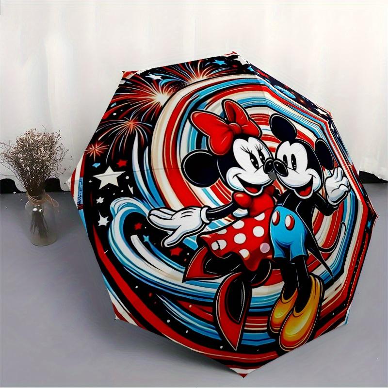 1pc Mickey, Minnie Automatic Umbrella | Portable Foldable 8-Rib Manual Open, Casual Accessory, Durable Canopy yy250823069