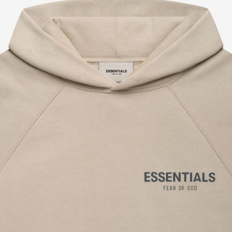 Fear of God Essentials Толстовка с капюшоном и светоотражающим логотипом, на флисовой подкладке, свободного кроя, унисекс, коричневая, FOG-FW21-159