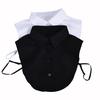 Ladies Women Adult Detachable Lapel Shirt Fake Collar Black/White Fashion Solid Color False Blouse Neckwear Clothing Accessories