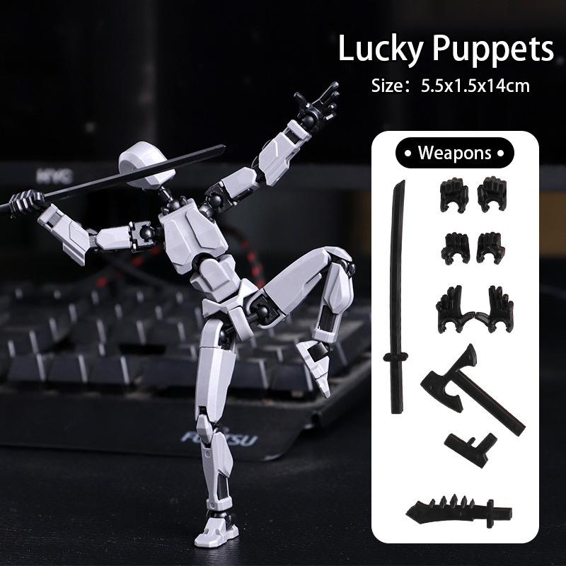 Action Figure Set, Giant Sword Robot Action Figure 3D Printed Robo 13 Action Fidget Toys Figure Articulated, Collectors Desktop