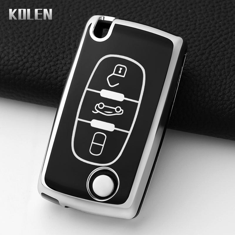 Модный умный чехол-брелок для ключа автомобиля For Peugeot 107 207 307 308 407 607 3008 5008 Citroen Xsara Picasso C5 C6 C8 Защитный брелок
