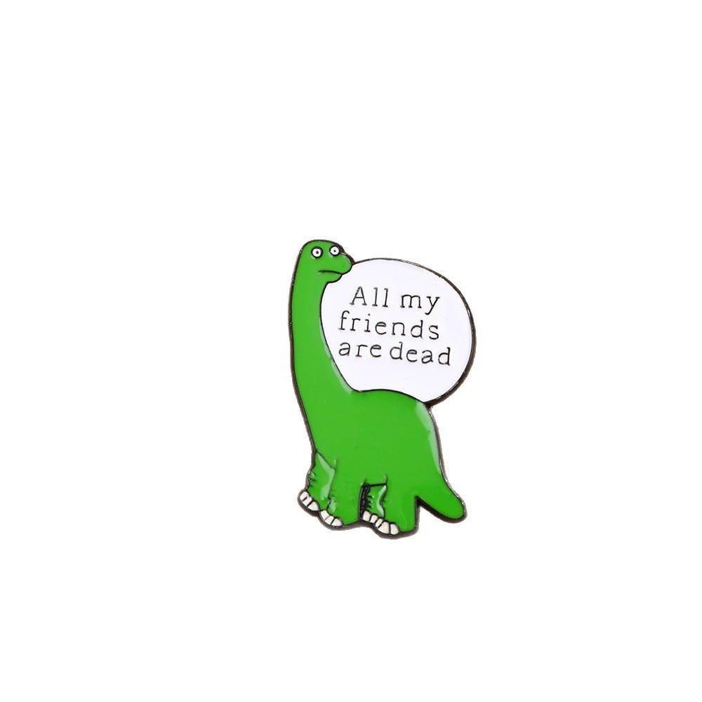 Cartoon Green Dinosaur Brooch Premium Versatile Bag Accessories