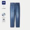 HLA Мужские весенние джинсы из выстиранного денима прямого кроя в стиле лайт-бизнес