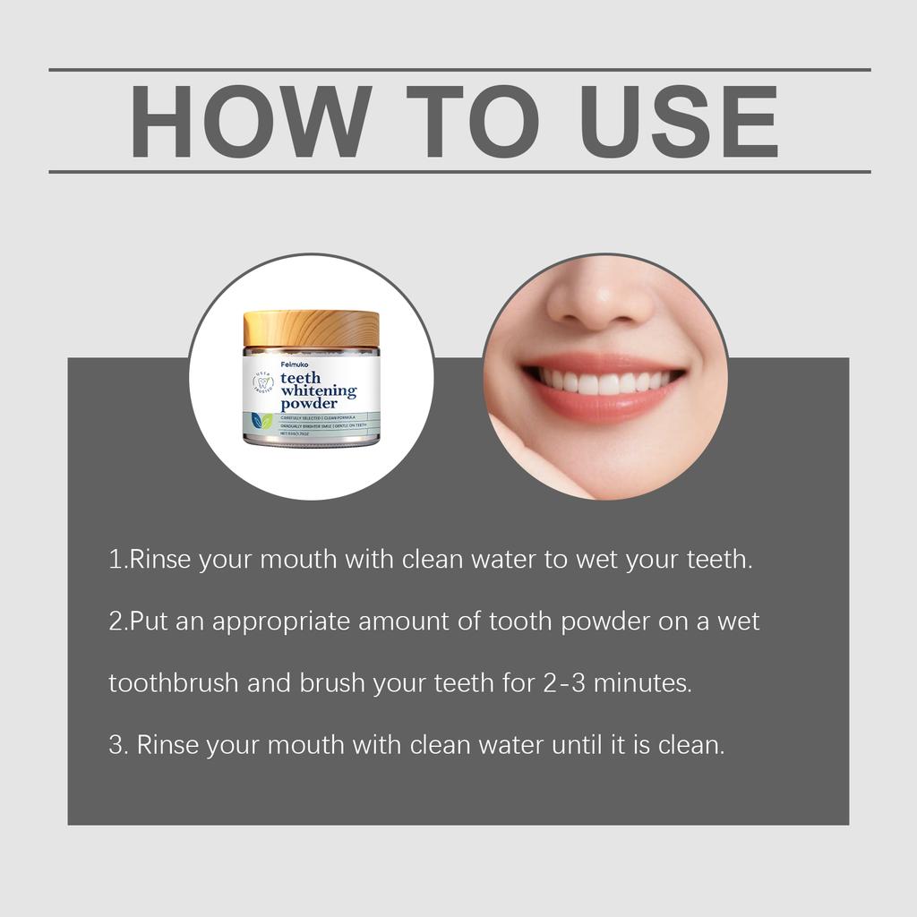 Feimuko oral care combination tooth powder + care paint, gentle, fresh, fragrant and comfortable daily oral care 1set