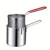 Фритюрница из нержавеющей стали с картофелем фри и куриными крылышками, бытовая маленькая масляная кастрюля с сеткой-фильтром, кастрюля Tianfu Luo