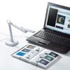 Sanwa Supply USB Document Camera 8 Million Pixels CMOS Autofocus with LED Light White CMS-V46W