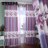 Готовые шторы с розой на свадьбу для гостиной, затемняющие односторонние принты, элегантный романтический цветочный дизайн, украшение для двери и окна