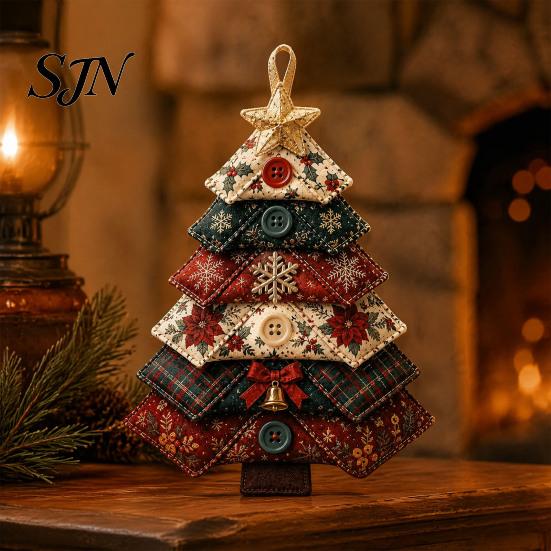 Handmade Seasonal Gift Ideas DIY Quilted Fabric Tree Kit, Halloween Sewing Craft Fall Crafting Kits for Adults Christmas Hanging Ornament Holiday Home