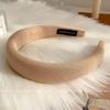 Women's Wide Edge White Sponge Headband - Stylish, Comfortable, Low-Pressure Hair Accessory