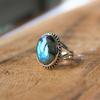 Labradorite Gemstone Ring, 925 Sterling Silver Ring, Handmade Women Jewelry, Statement Ring, Gift For Her, Valentine's Day Gift,