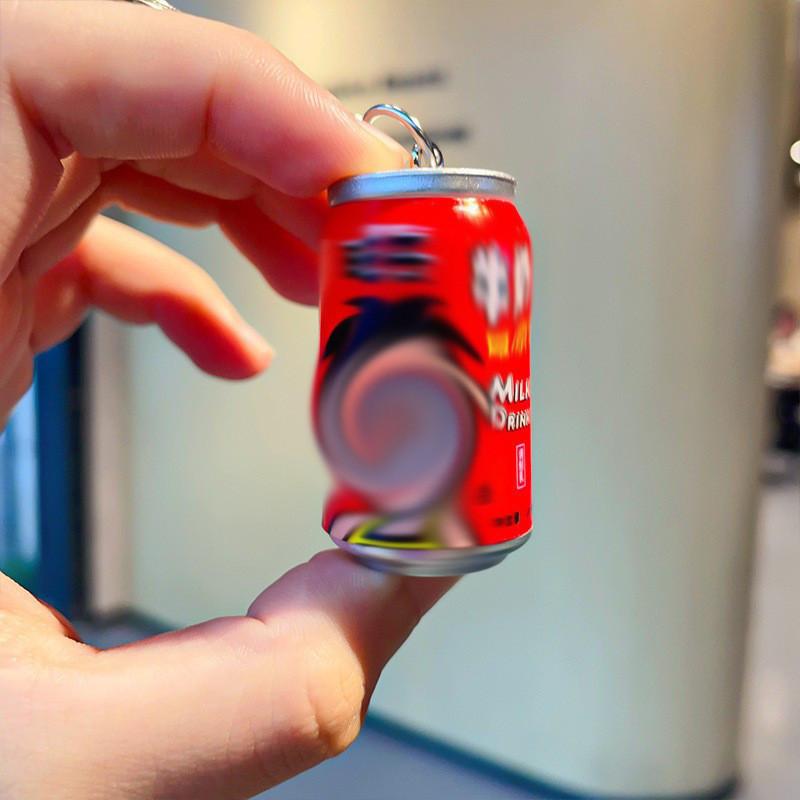 Реалистичный брелок в виде мини-банки газировки из смолы, стильный аксессуар для вечеринок и подарков
