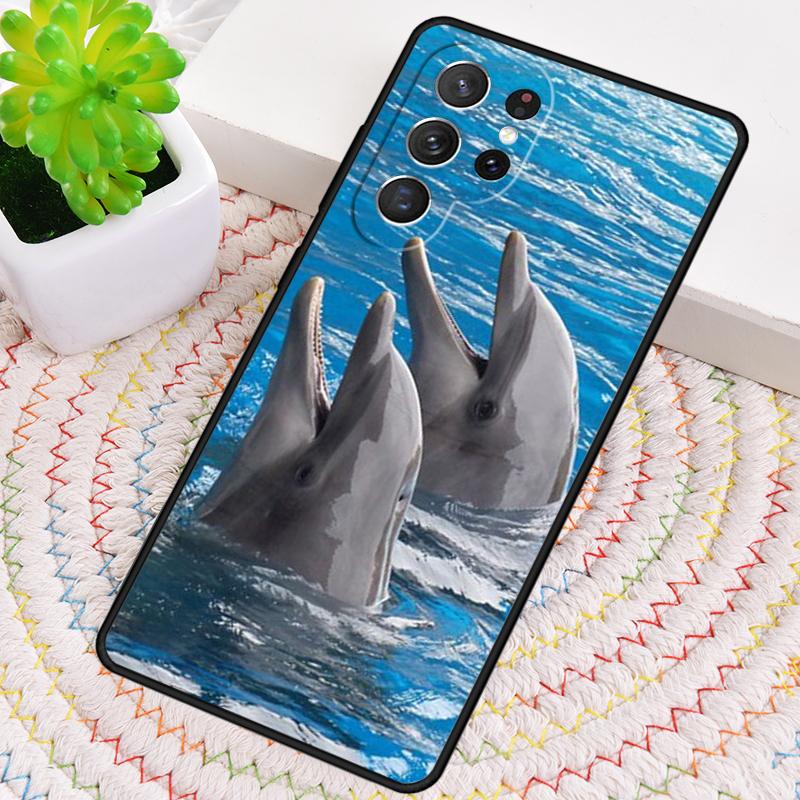 Силиконовый чехол для телефона Samsung Galaxy note 10 pro S26 S25 S24 S23 S22 S21 Plus Ultra с изображением танцующего и прыгающего дельфина в океане Capa Cover