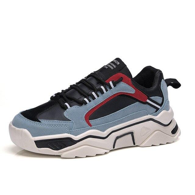 Men's Casual Shoes Running Shoes Shock-resistant Tennis Shoes Waterproof Platform Design Artificial Leather Men Sneakers