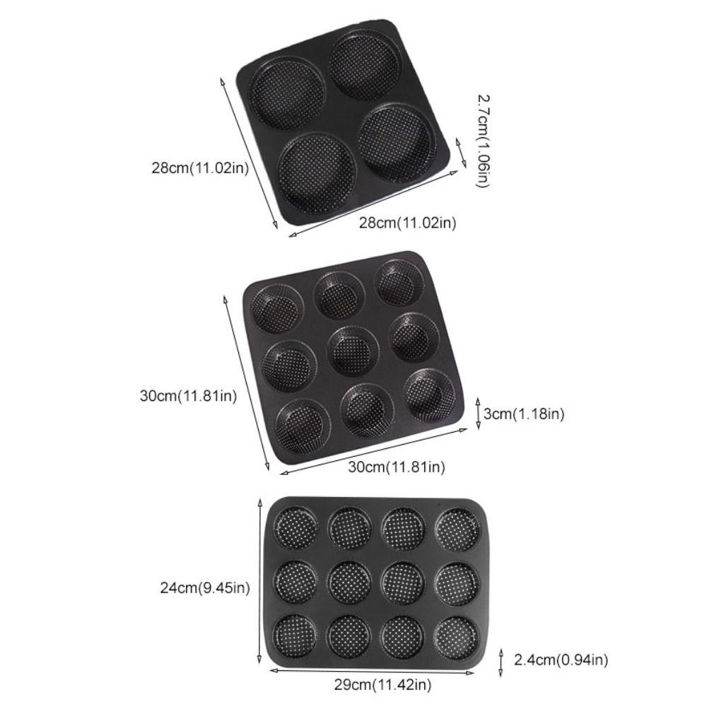 4/9/12 Hole Hamburger Bun Pan Carbon Steel Baking Pan Household Hamburger Bread Mold Bakery