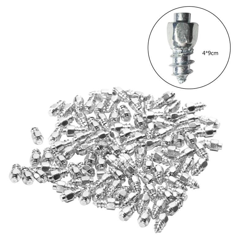 100Pcs Tire Studs Snow Spikes Bike Screw Tire Spikes Winter Anti-ice Supplies