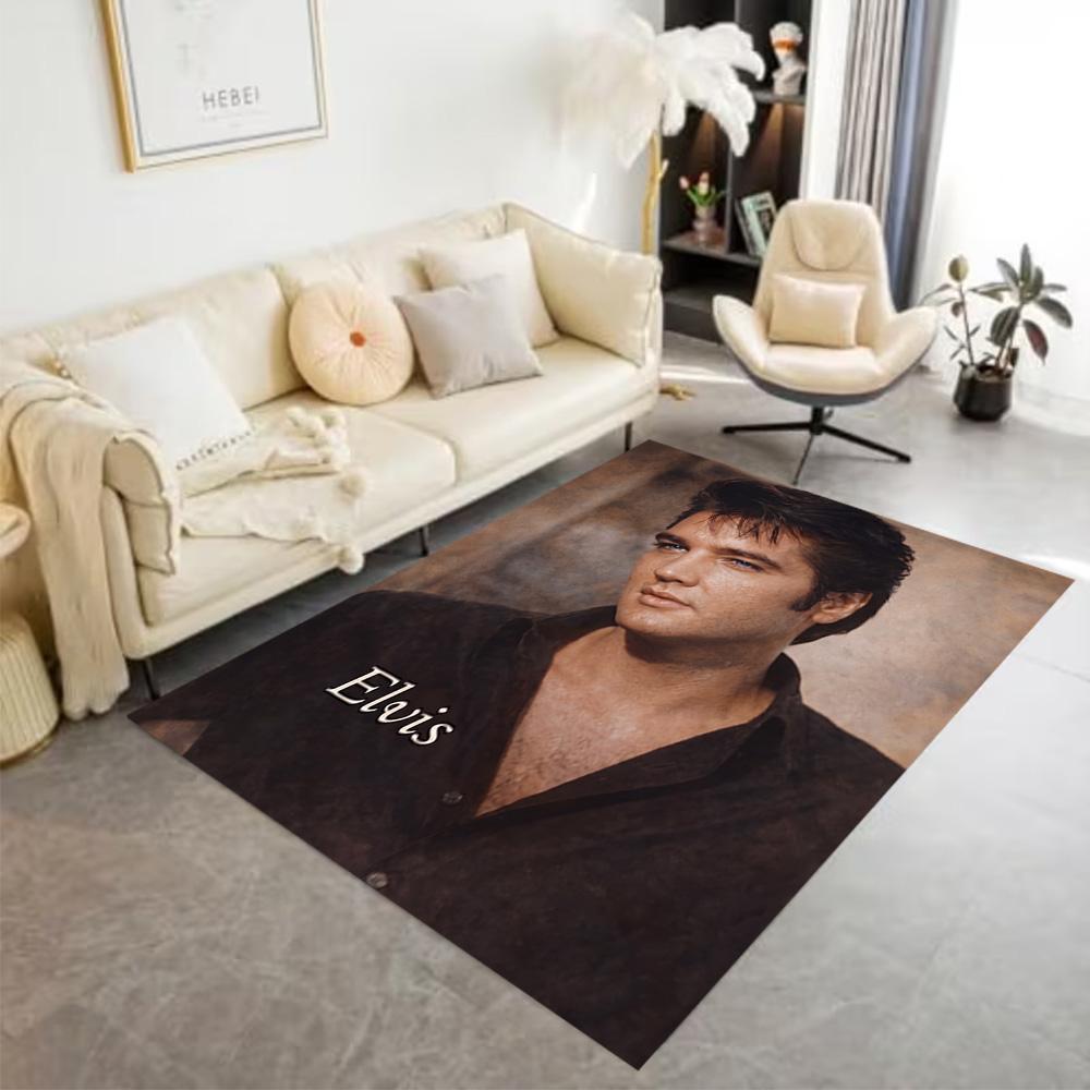 Elvis Presley: Music Legend Area Rug Suitable for Entryway Dining Room Hallway Living Rooms Antislip Carpet Decorate Offices Birthday/Christmas Gift