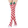 Women's Christmas Doll Socks Stripe Knee-High Socks