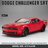 Масштаб 1/24 Dodge Challenger Hellcat SRT Сплавная Масштабная Модель Автомобиля Литой Металлический Миниатюрный Автомобиль Коллекция Звука и Света Детская Игрушечная Машина