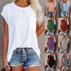 Loose T-shirts Casual Short Sleeve Women's Plus Size Summer Tops Round Neck Cotton T-shirts