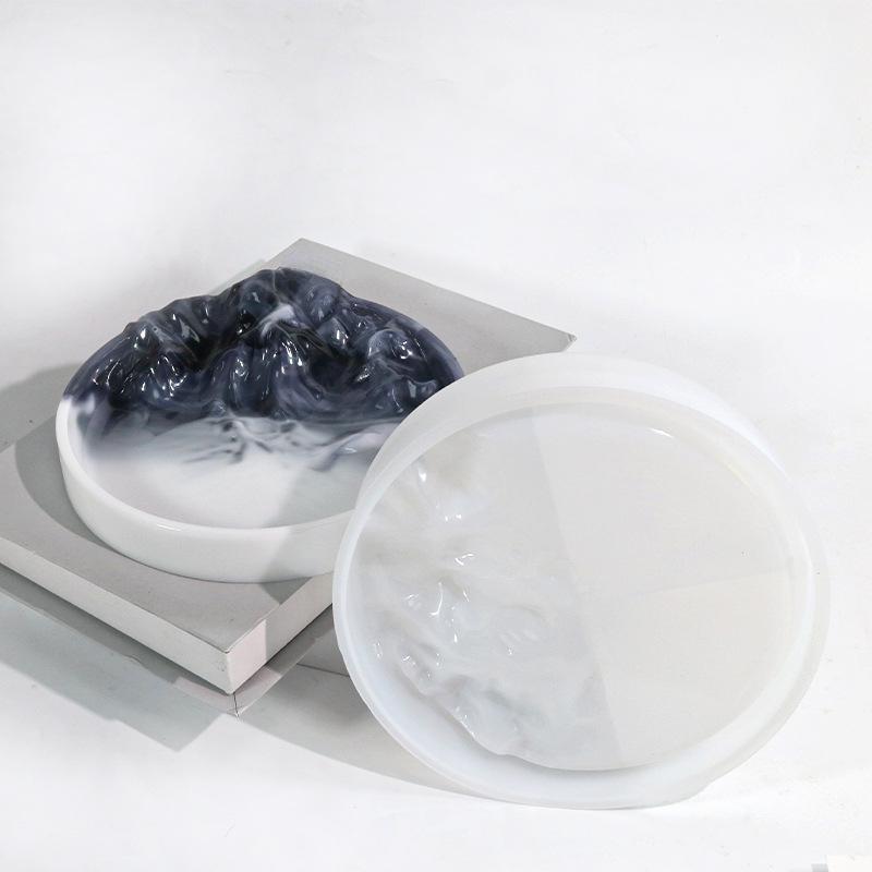 Креативный поднос ручной работы в форме горы, силиконовая форма, неправильный поднос для хранения, гипсовая эпоксидная смола, тарелка для украшений, форма для литья поделок