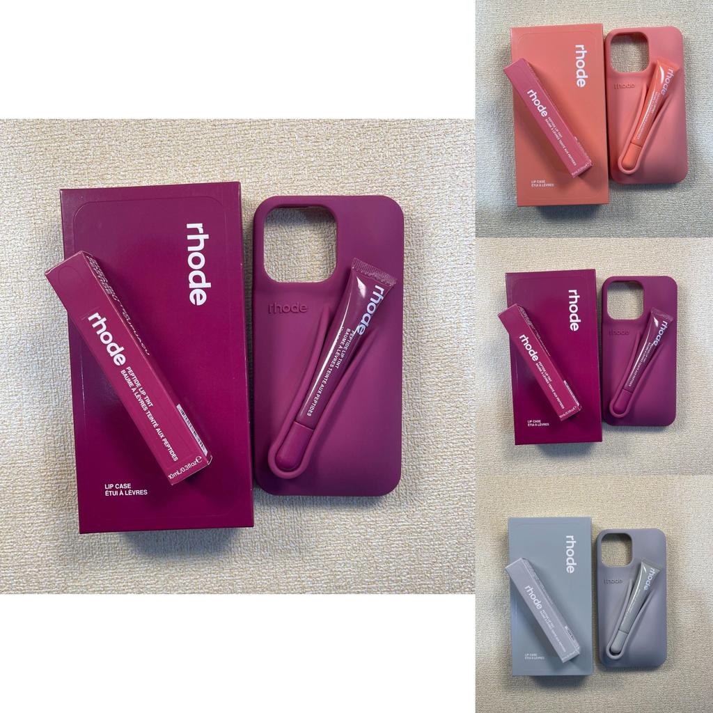 Набор силиконовых чехлов для телефона Rhode Lip Gloss для iPhone 16 с креативным дизайном