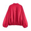 2026 Womens Street Fashion Casual Pilot Jacket Solid Color V-Neck Long Sleeve Outerwear