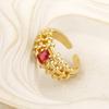 Nidin New Style Inlaid Colorful Zircon Multilayer Open Rings For Women Men Light Luxury Adjustable Finger Jewelry Wedding Gifts