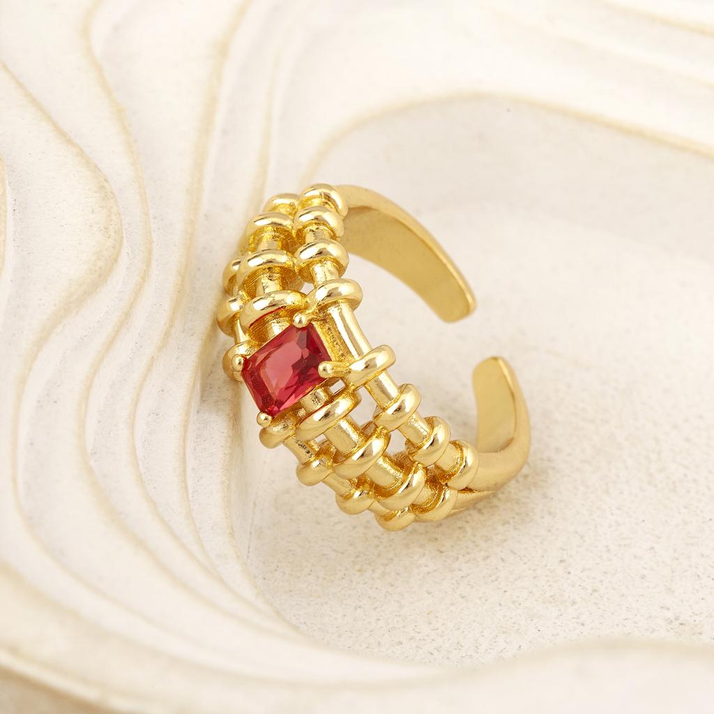 Nidin New Style Inlaid Colorful Zircon Multilayer Open Rings For Women Men Light Luxury Adjustable Finger Jewelry Wedding Gifts