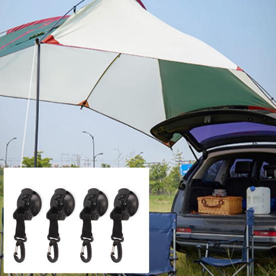 4 шт. сверхпрочных присосок, якорные высокопрочные портативные крепкие присоски с крючками для бокового тента автомобиля для кемпинга 