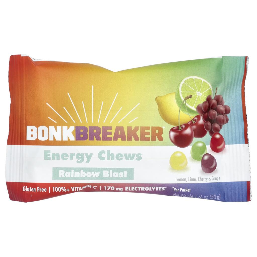 Bonk Breaker, Энергетические жевательные конфеты, Радужный взрыв, 10 упаковок, 50 г (1,76 унции) каждый