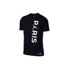 X Paris Saint-Germain Co-Branded Logo Print Crew Neck Short Sleeve T-Shirt Men Tops Black BQ4278-010