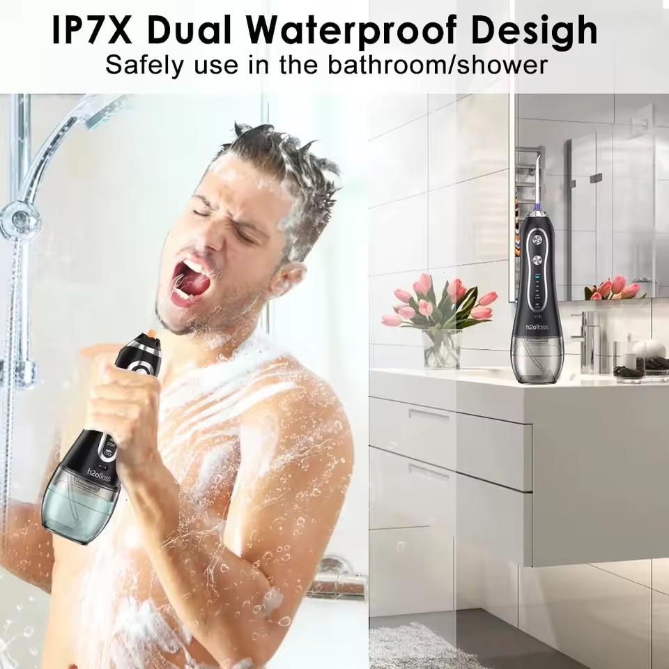 KinseiBeauty 5 режимов Ирригатор для полости рта Отбеливание зубов Портативный Дентальный Флоссер USB Перезаряжаемый Резервуар 300 мл Ирригатор для полости рта Дентальный