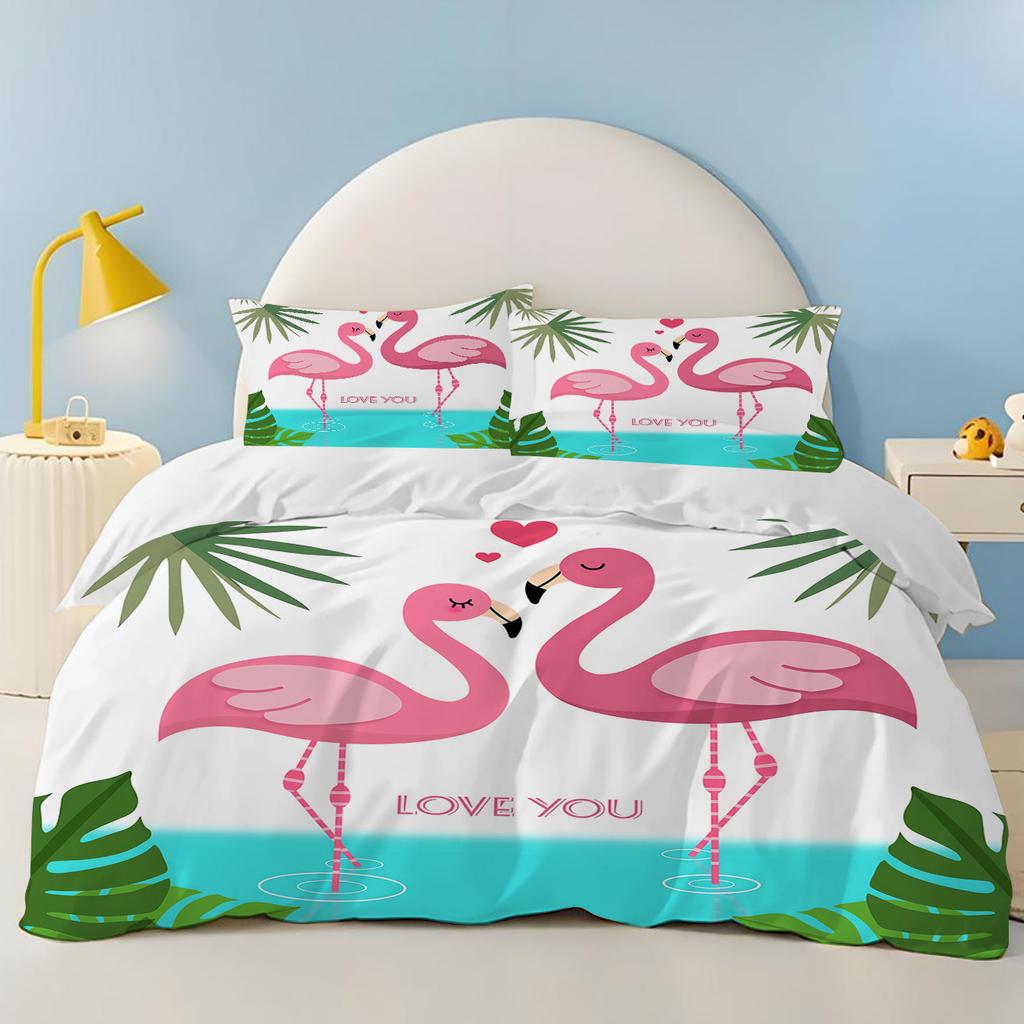 Comforter Green Leaves Christmas Gifts Pet Dog Bedding Set Polyester Suitable For Children And Adults 3-Piece Set Plant