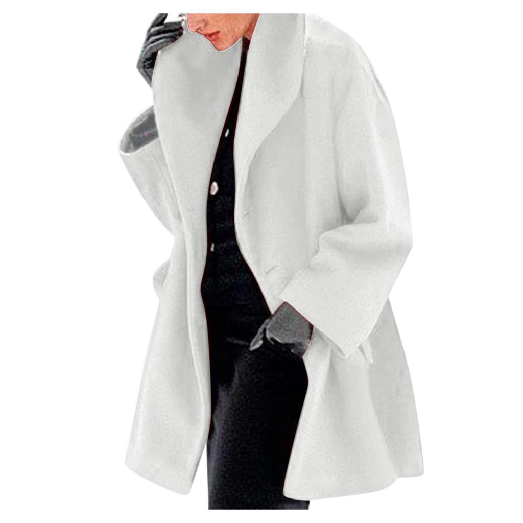 Женское зимнее шерстяное пальто-тренч, женская теплая тонкая длинная верхняя одежда