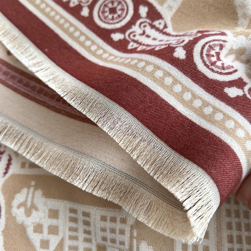 Autumn And Winter Scarves, Cute, Simple, Dragon Fairy Tales, City Illustrations, Personalized Comfortable Shawls