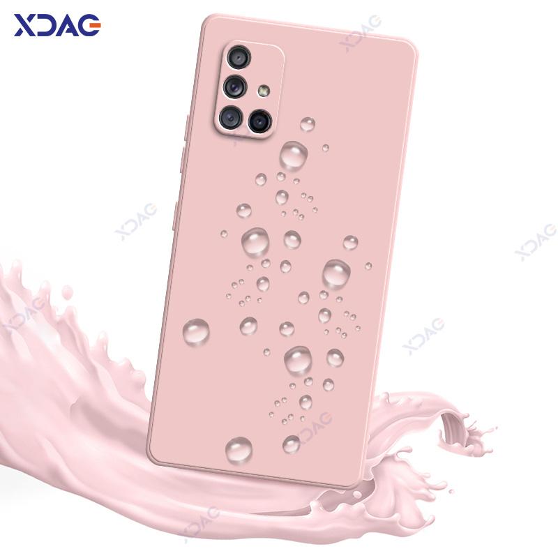 Чехол для мобильного телефона Samsung Galaxy A51 A71 4G SamsungA51 SamsungA71 360 Мягкий роскошный квадратный жидкий силиконовый чехол на заднюю панель