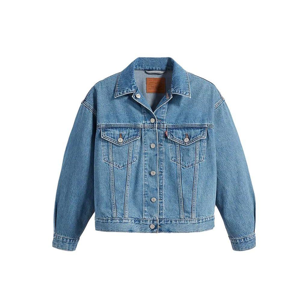 Куртка Levis Color Block на пуговицах с длинным рукавом Женские куртки Синяя A6049-0000