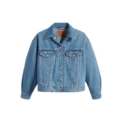 Куртка Levis Color Block на пуговицах с длинным рукавом Женские куртки Синяя A6049-0000