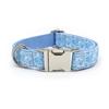 Pet Collar With Silver Buckle For Small Dogs Cotton Material Cute Flower Pattern Breathable Design