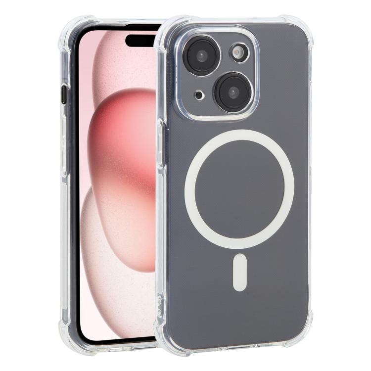 Protective Cover Shockproof Non-slip Magnetic TPU Phone Case, Anti-Scratch Transparent Cover For iPhone 15