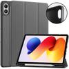 Чехол для Redmi Pad 2 Pro 12,1 дюйма, ТПУ Кожаный, Тройной Складной, Магнитная Крышка для Redmi Pad 2Pro 12,1" со Слотом для Стилуса