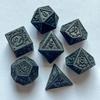 7Pcs/set Hollow Retro DND Dice 7-Die Table Game Game Dice Durable Polyhedral Dice  TRPG DND