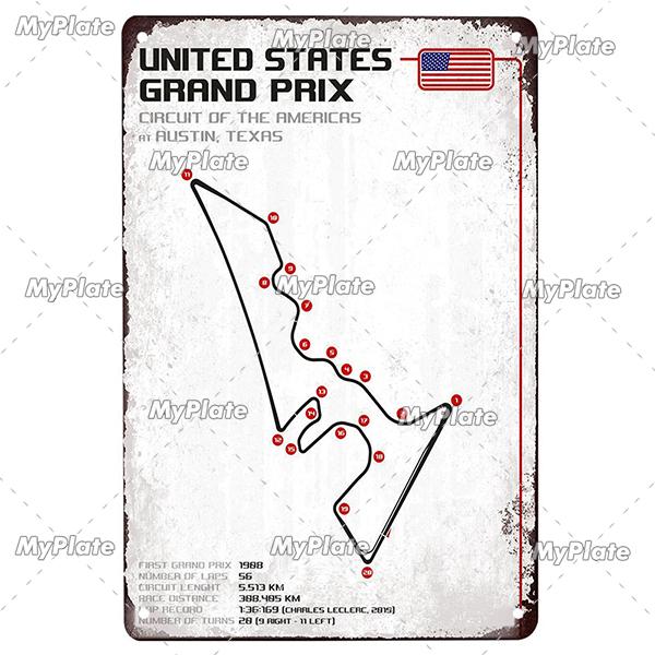 Винтажный гоночный трек, металлический плакат, жестяная табличка для соревнований, железная пластина, бар, клуб, человек, пещера, домашний декор, плакат для фанатов, на заказ