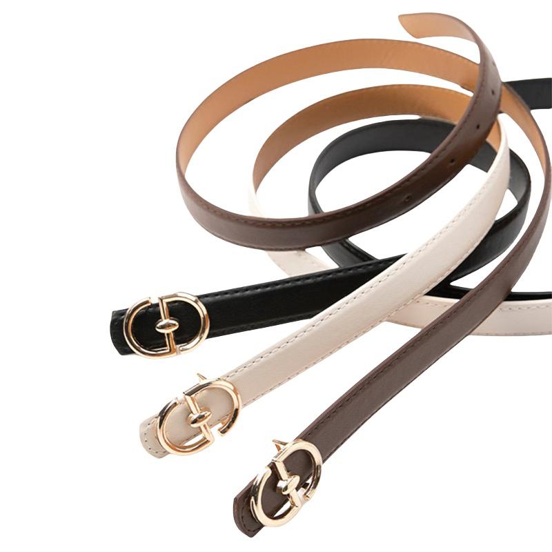 Ремень из искусственной кожи для женщин с двойной круглой металлической пряжкой, дизайнерский женский джинсовый ремень для брюк, декоративный пояс, подарок