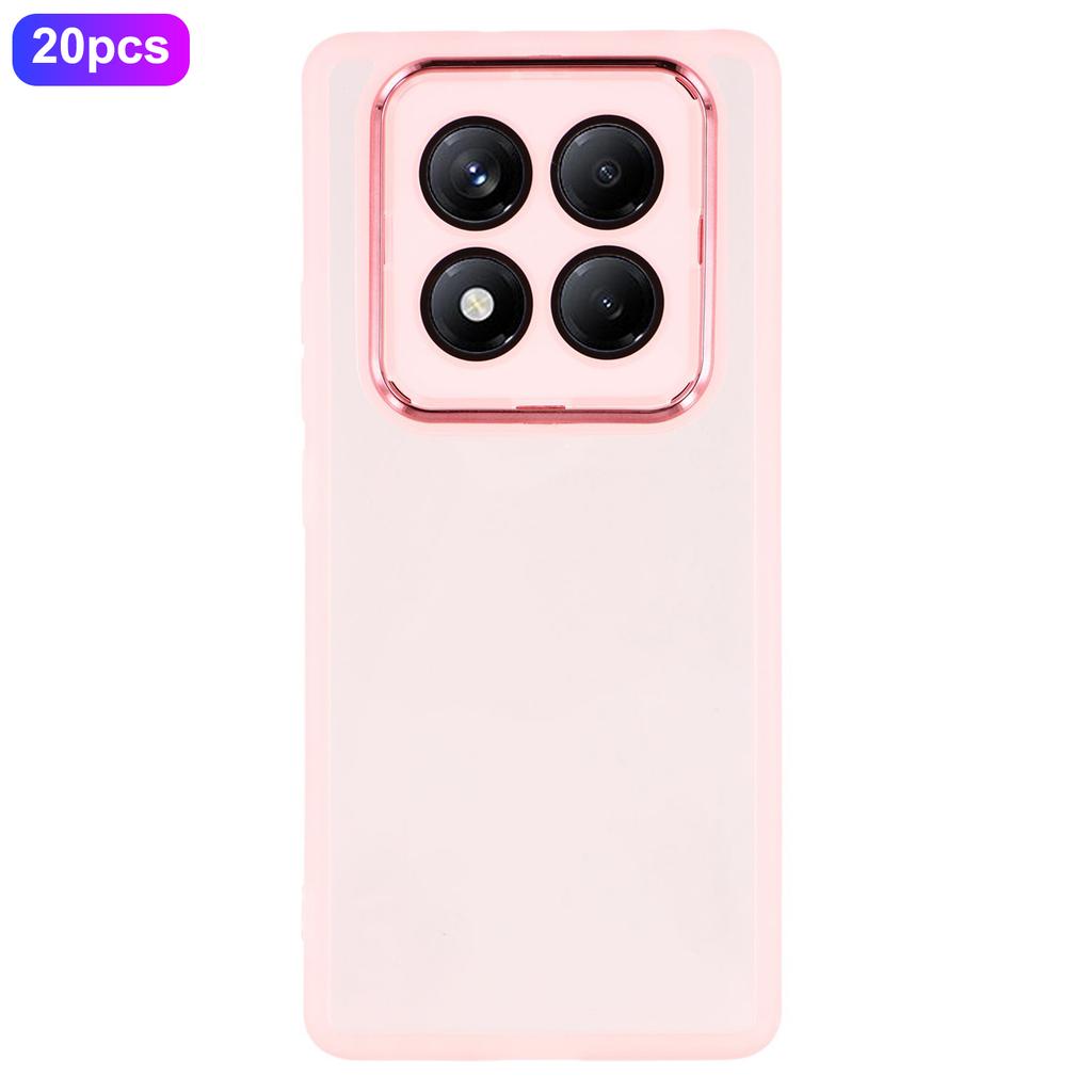 Bulk Purchasing 20Pcs For Xiaomi Redmi Note 14 Pro 5G Case Electroplated Camera Frame TPU Phone Cover Precise Cutouts