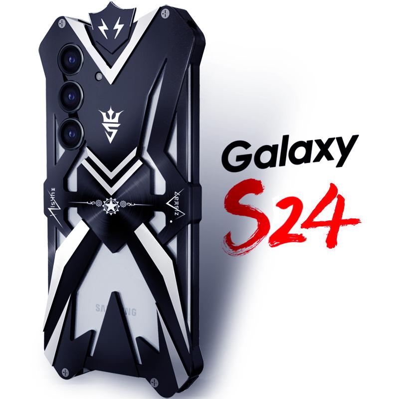 For Samsung Galaxy S24 Ultra S23 Ultra S22 Plus S21 FE Shockproof Aluminum metal Luxury Armor Men Cover case