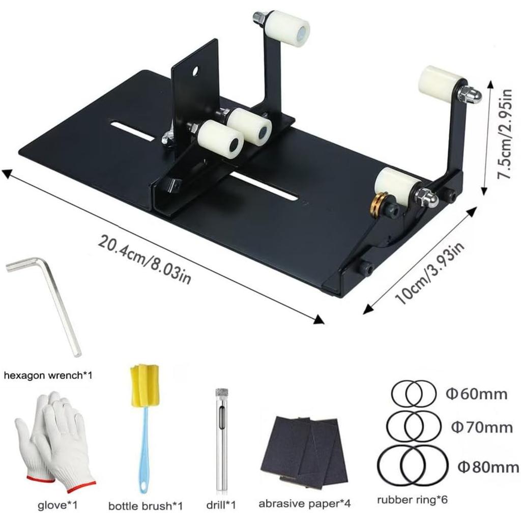Adjustable Glass Bottle Cutter, Stainless Steel Bottle Cutting Tool, Bottle Cutter for Round & Square Bottles, DIY Bottle Cutting Kit for Wine Beer